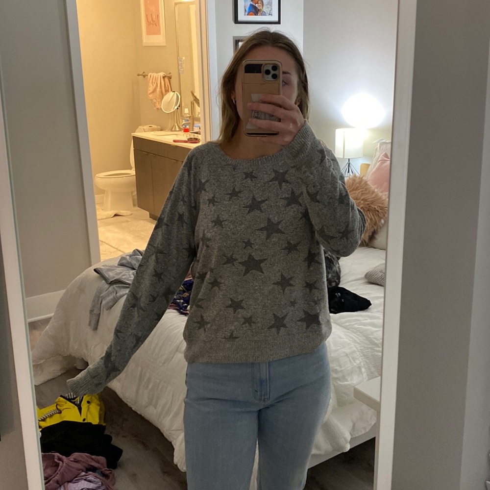 Rails Grey Star Sweater